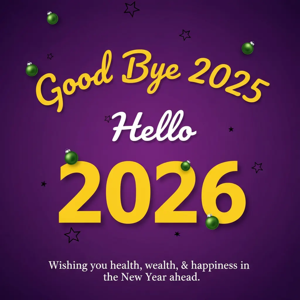 Good Bye 2025 Hello 2026 Messages ^ Wishing you health wealth and happiness in the new year ahead Good Bye 2025 Hello 2026 Messages ^ Wishing you health, wealth, and happiness in the new year ahead
